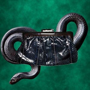 Vintage Snakeskin Clutch Purse